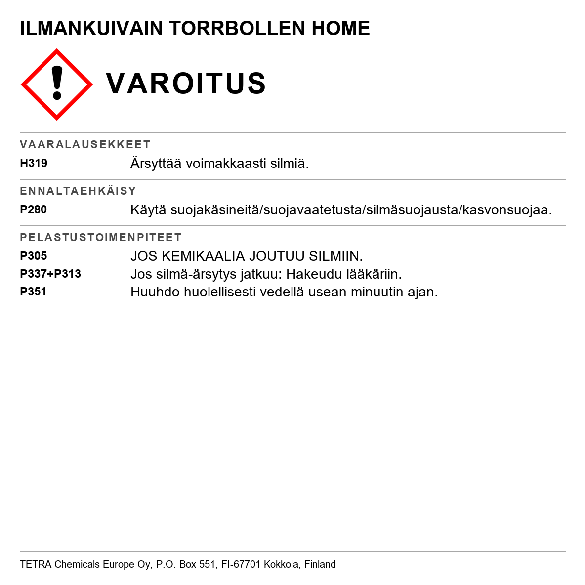 Kodin kosteudenpoistaja TORRBOLLEN Home