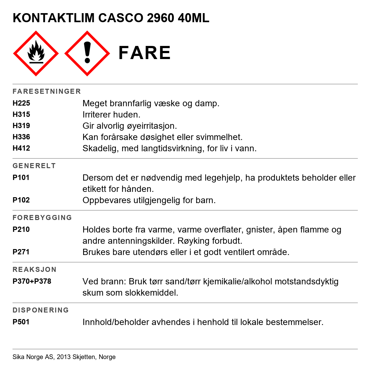 Kontaktlim Casco