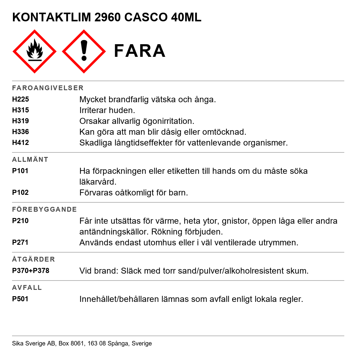 Kontaktlim Casco