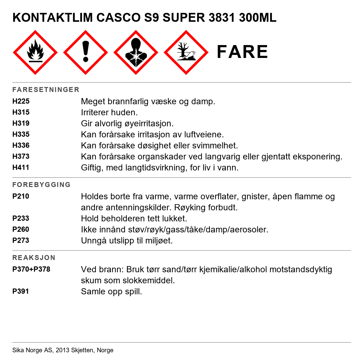 Kontaktlim S9 Super Casco