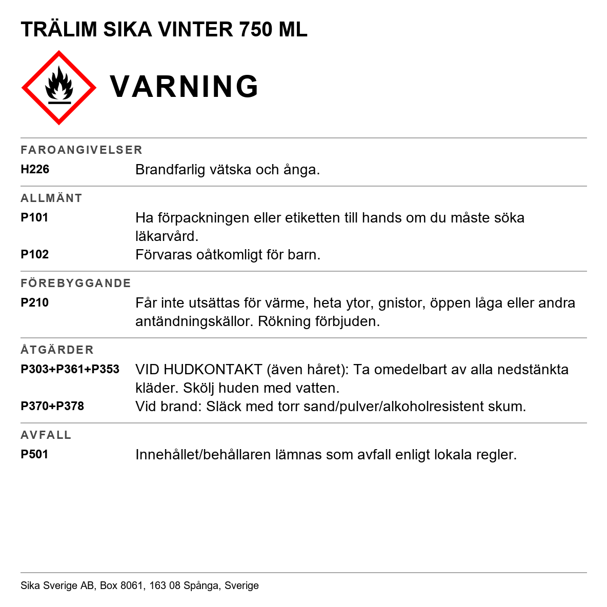 Vinterträlim Sika
