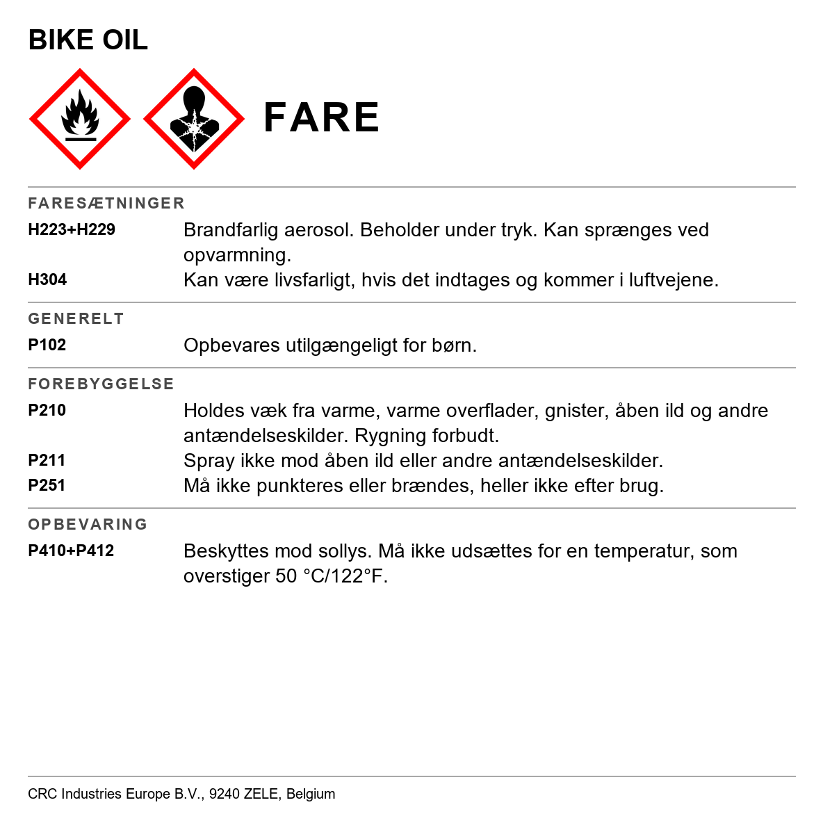 Cykelolie CRC 1090