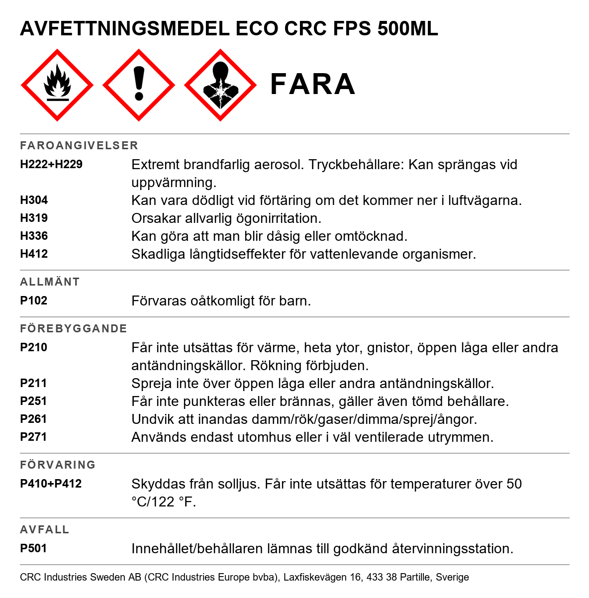 Avfettningsmedel CRC Foodkleen