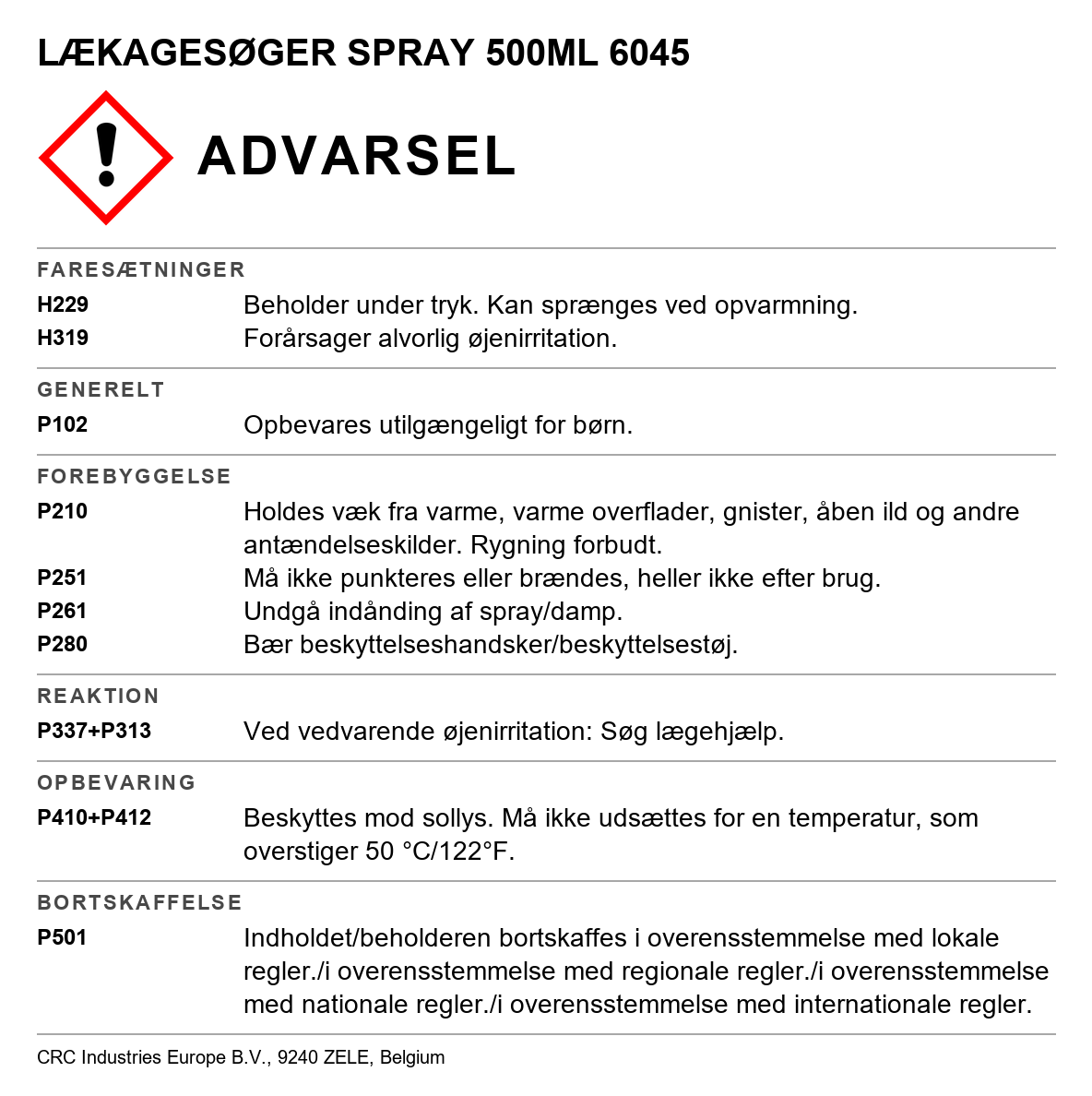 Lækagesøger CRC ECO Leak finder
