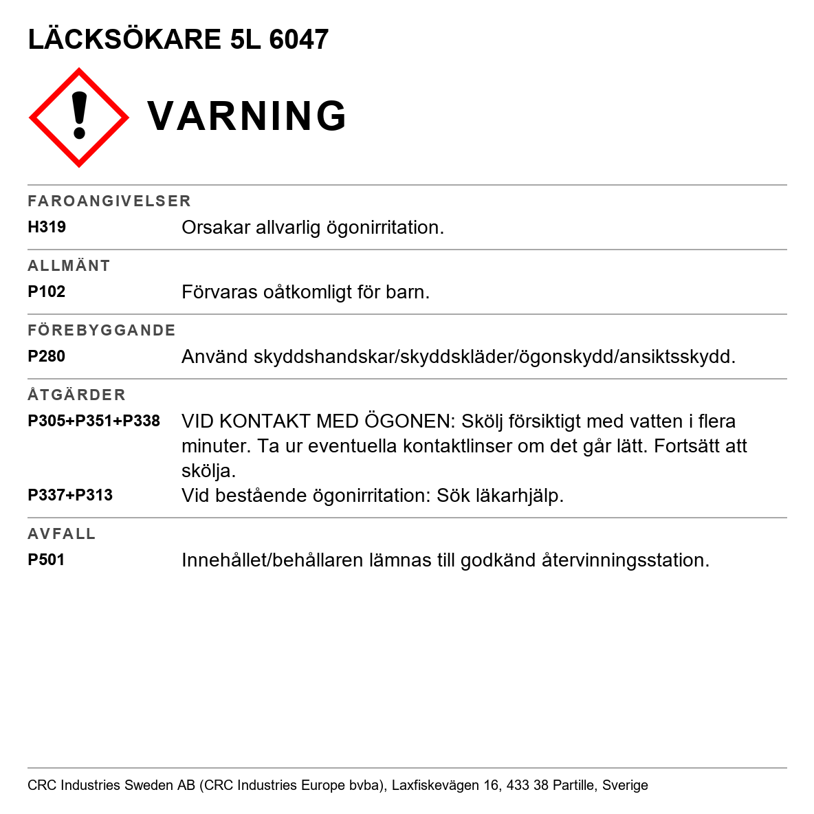 Läcksökare CRC ECO Leak finder