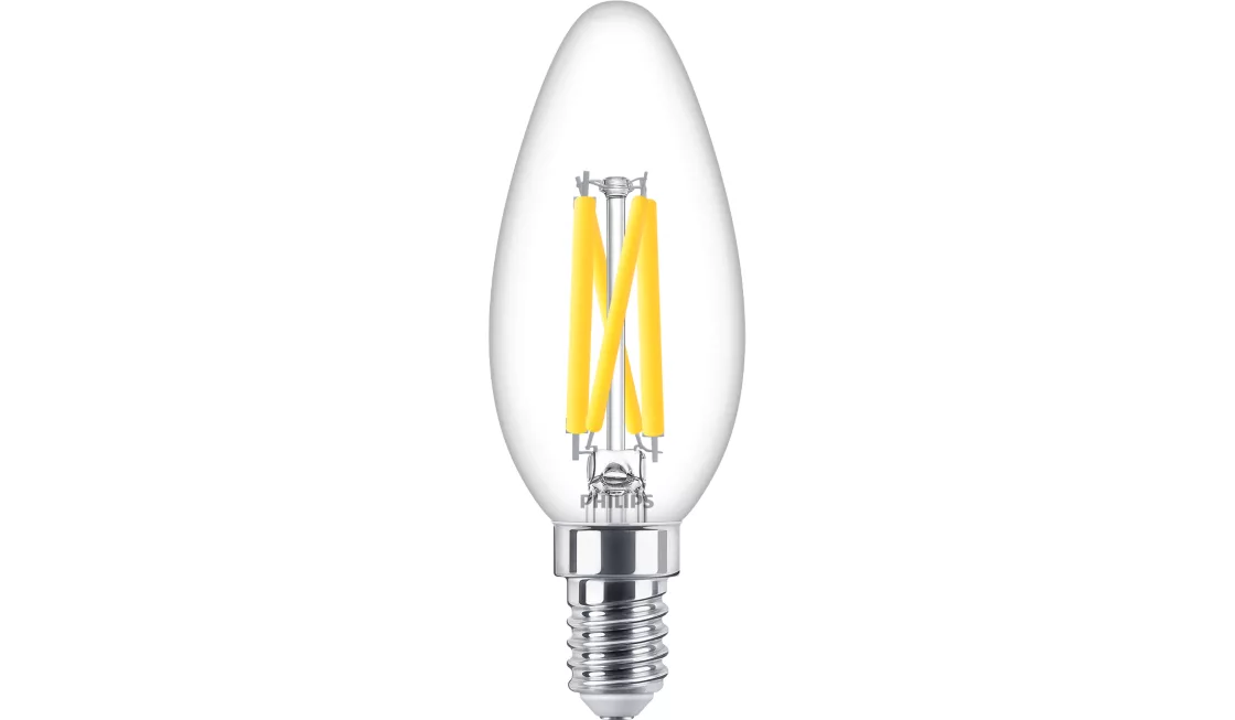 LED candle clear 40W B35 E14 Philips