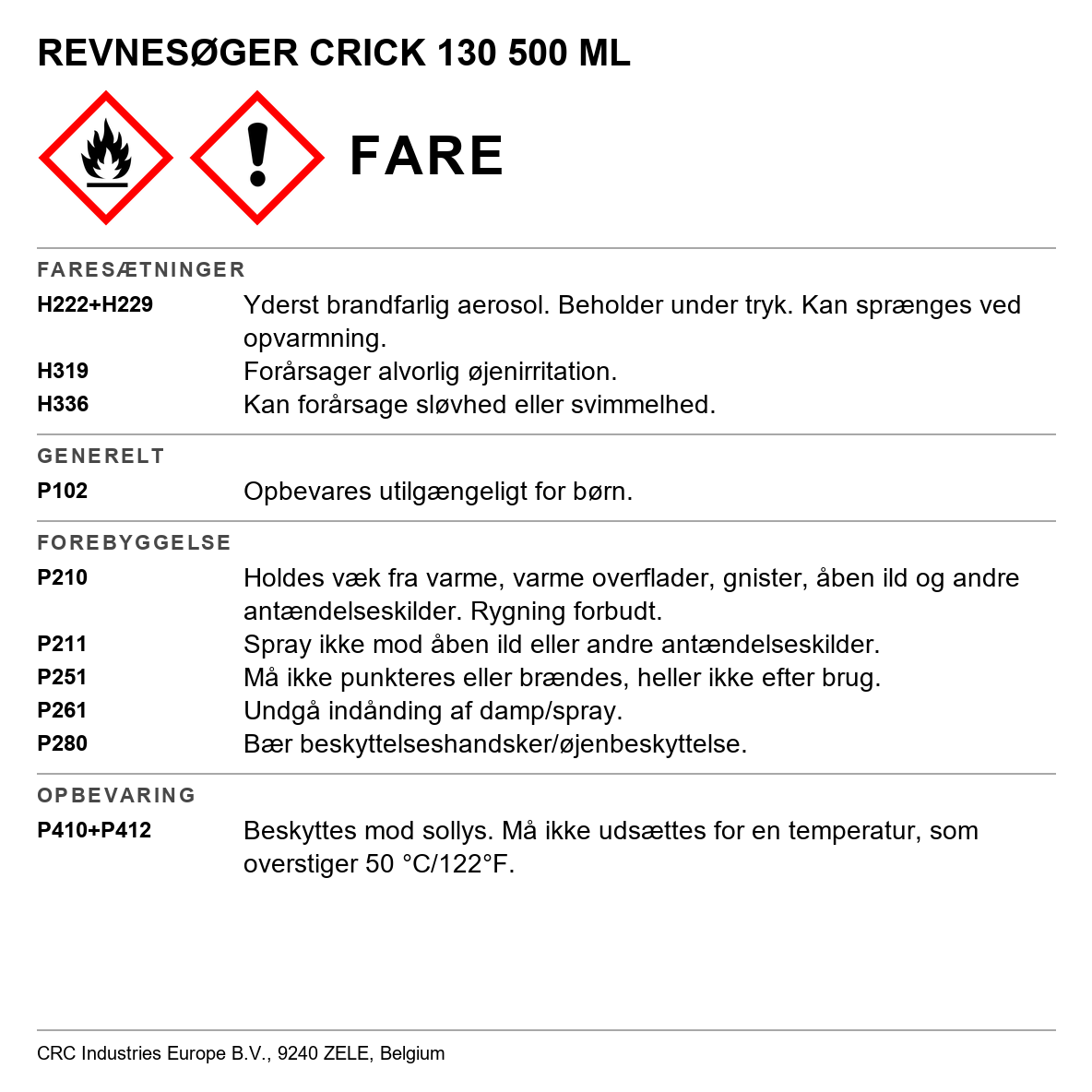 Revnesøger CRC CRICK 110 / CRICK 130