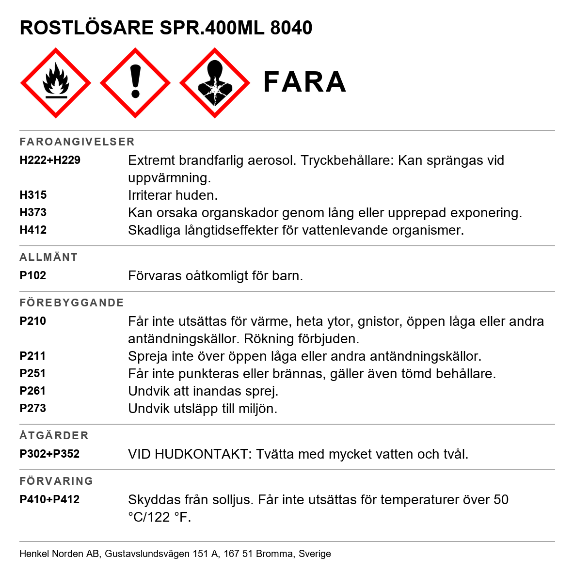 Rostlösare Loctite 8040