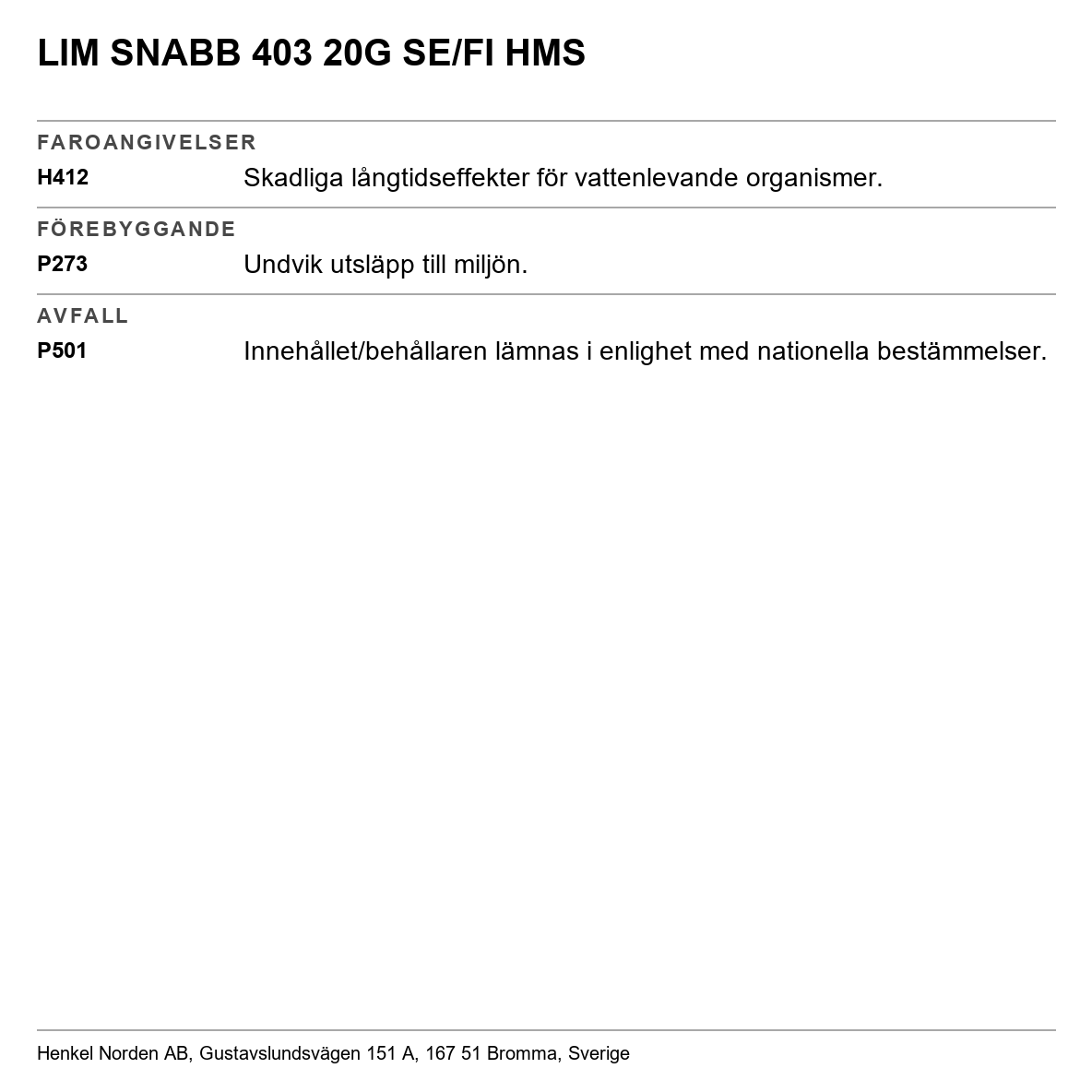 Snabblim luktfri Loctite 403