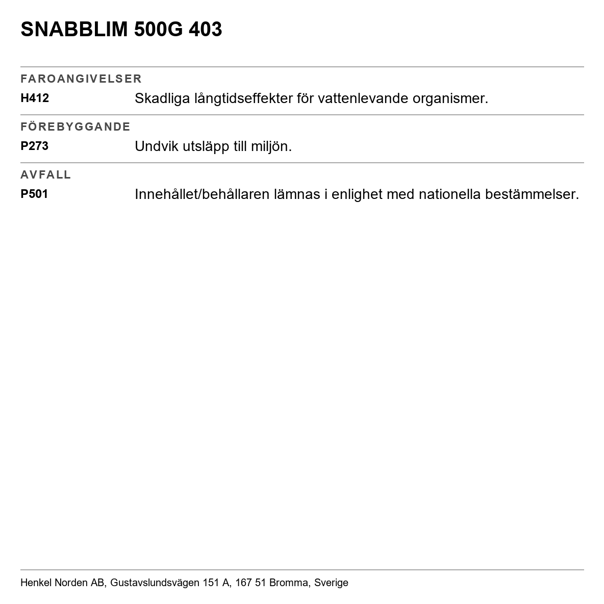 Snabblim luktfri Loctite 403
