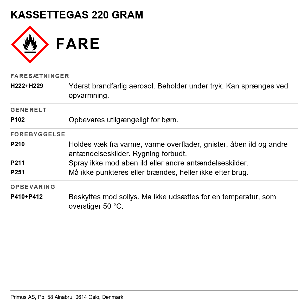 Butangas Primus Dåse