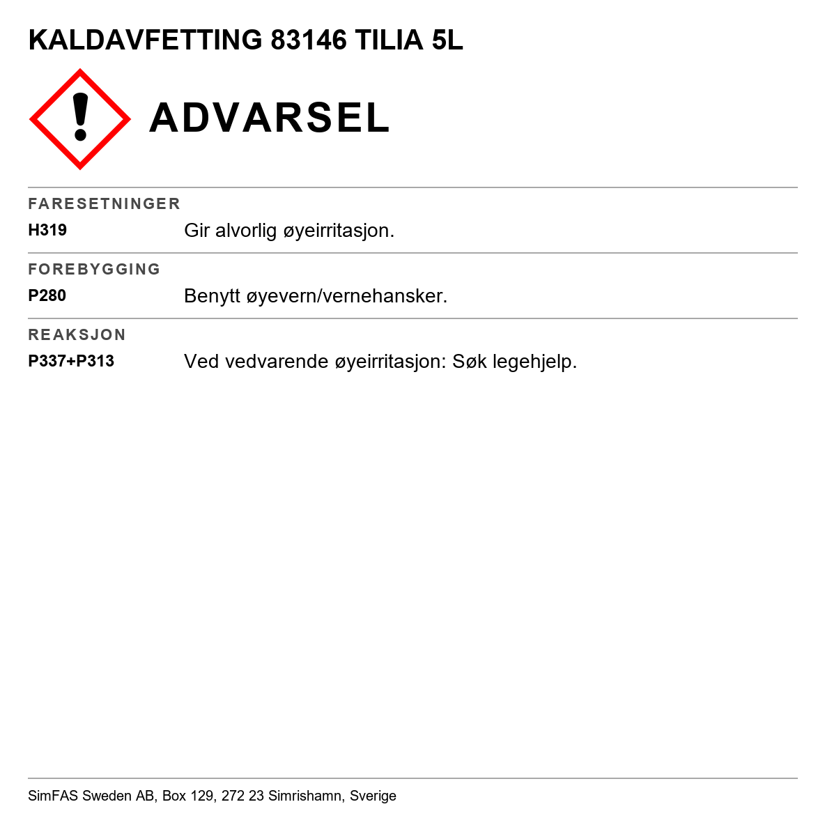 Kaldavfetting Tilia