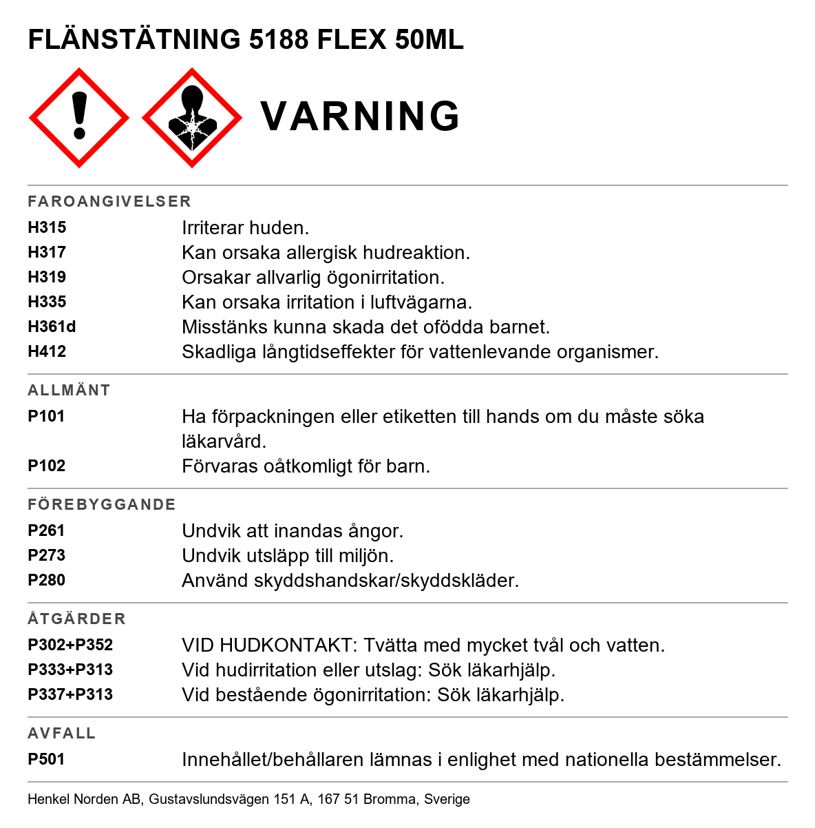 Flänstätning Loctite 5188