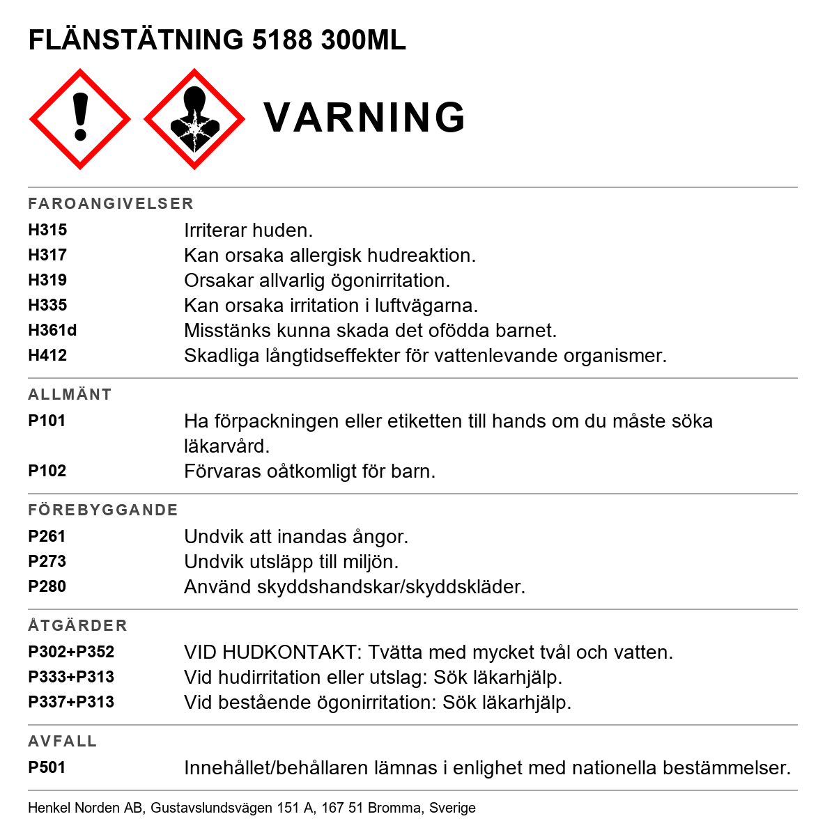 Flänstätning Loctite 5188