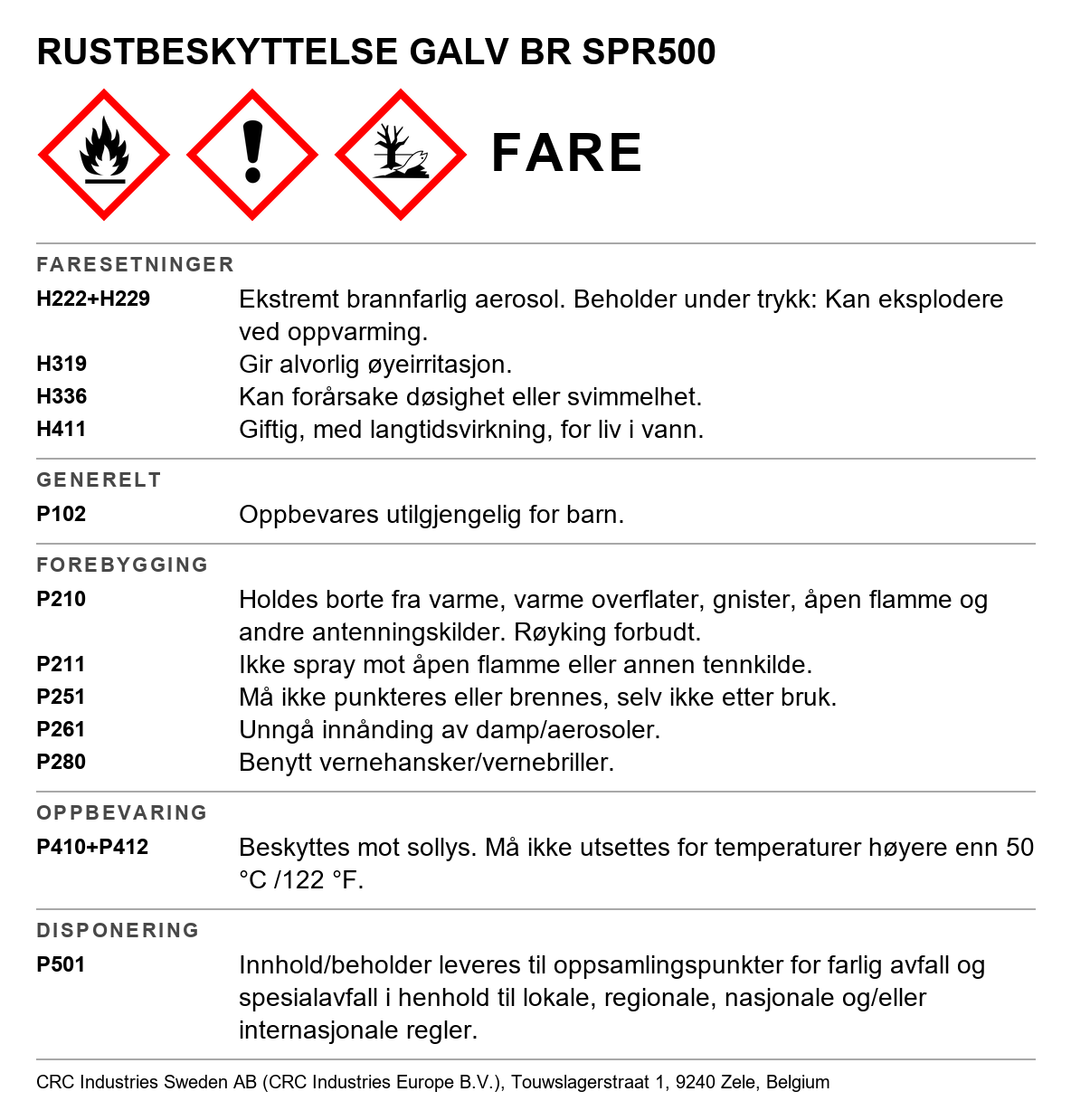 Rustbeskyttelse Galva Brite (industri) CRC 6044