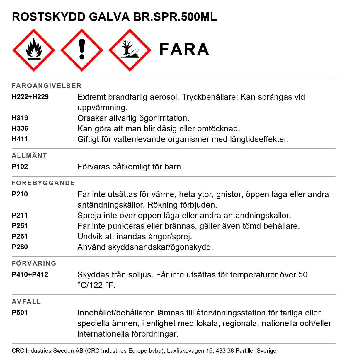Rostskydd Galva Brite (industri) CRC 6044