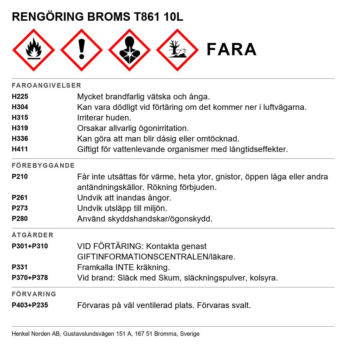 Bromsrengöring Teroson T861