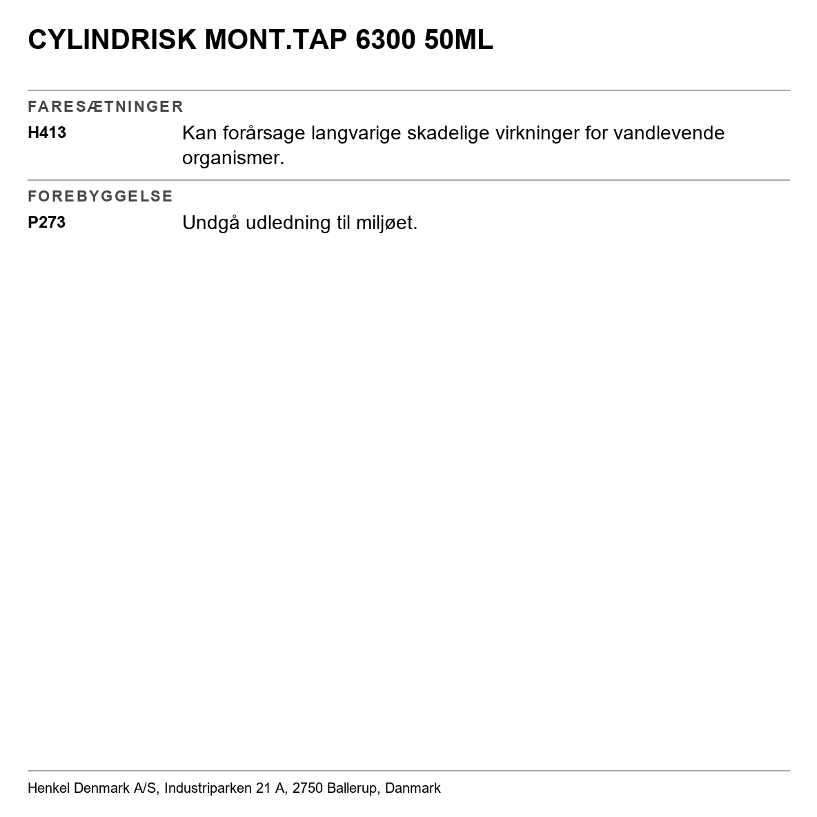 Cylindrisk montering Loctite 6300