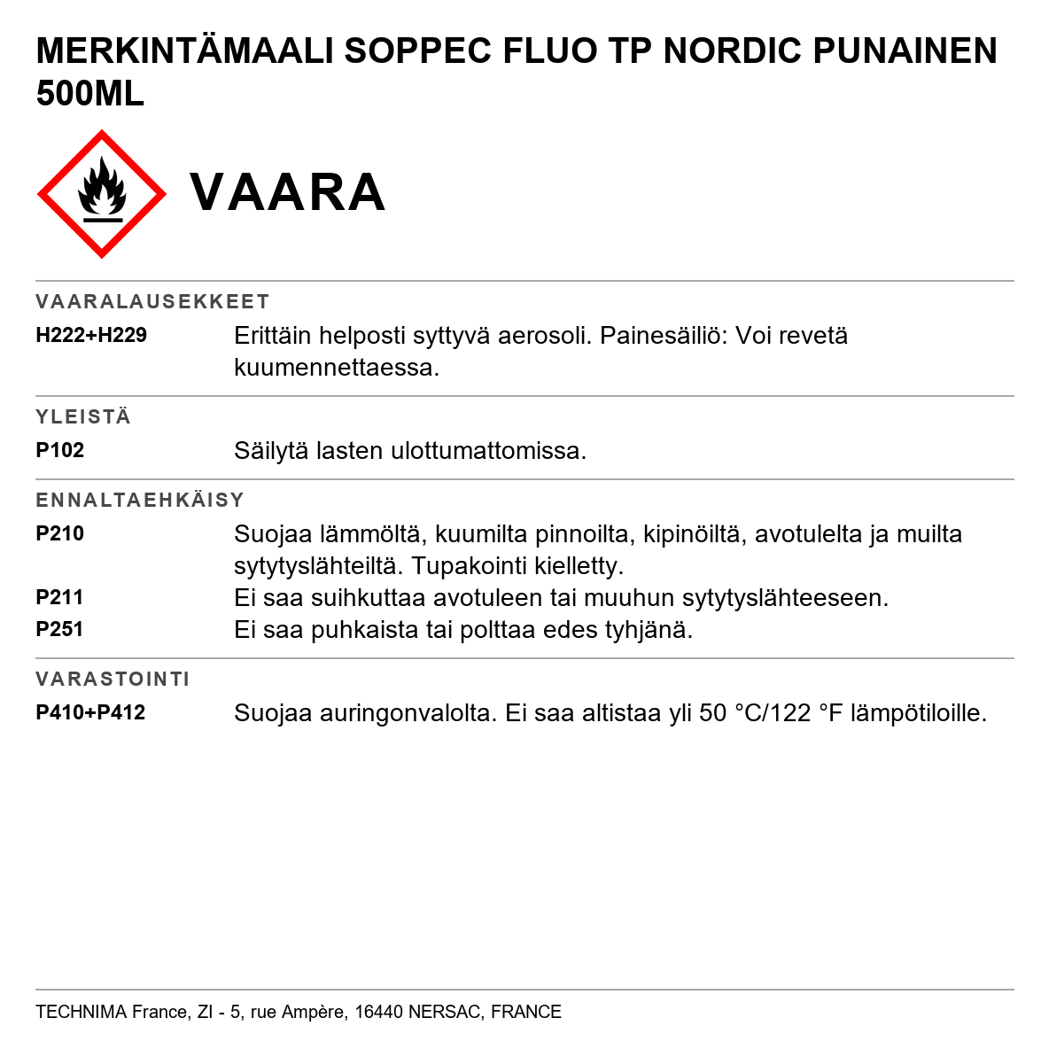 Merkintämaali Fluo TP Nordic Soppec