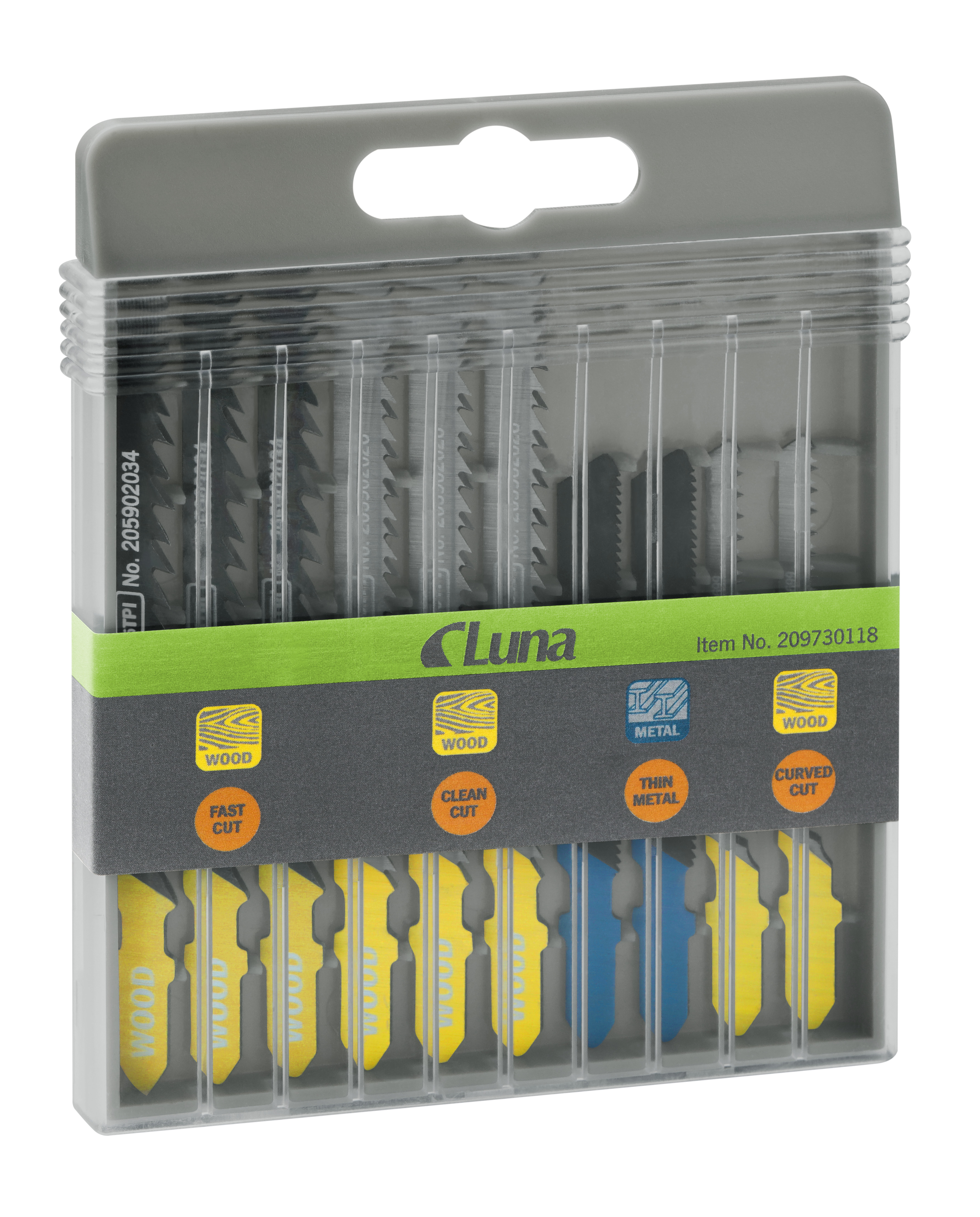 Jigsaw blade set 10 pieces Luna