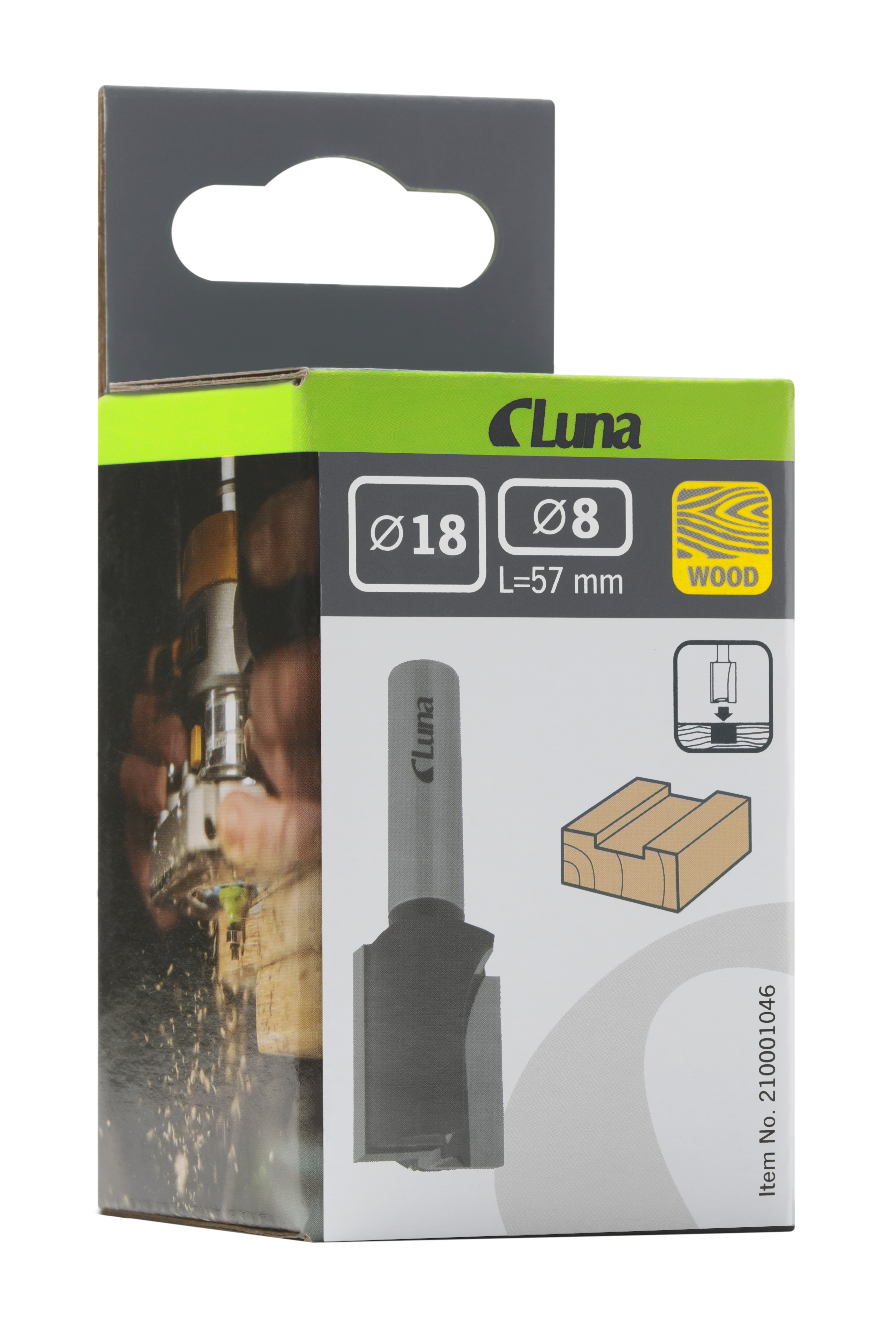 Groove bits with bottom cutter Luna