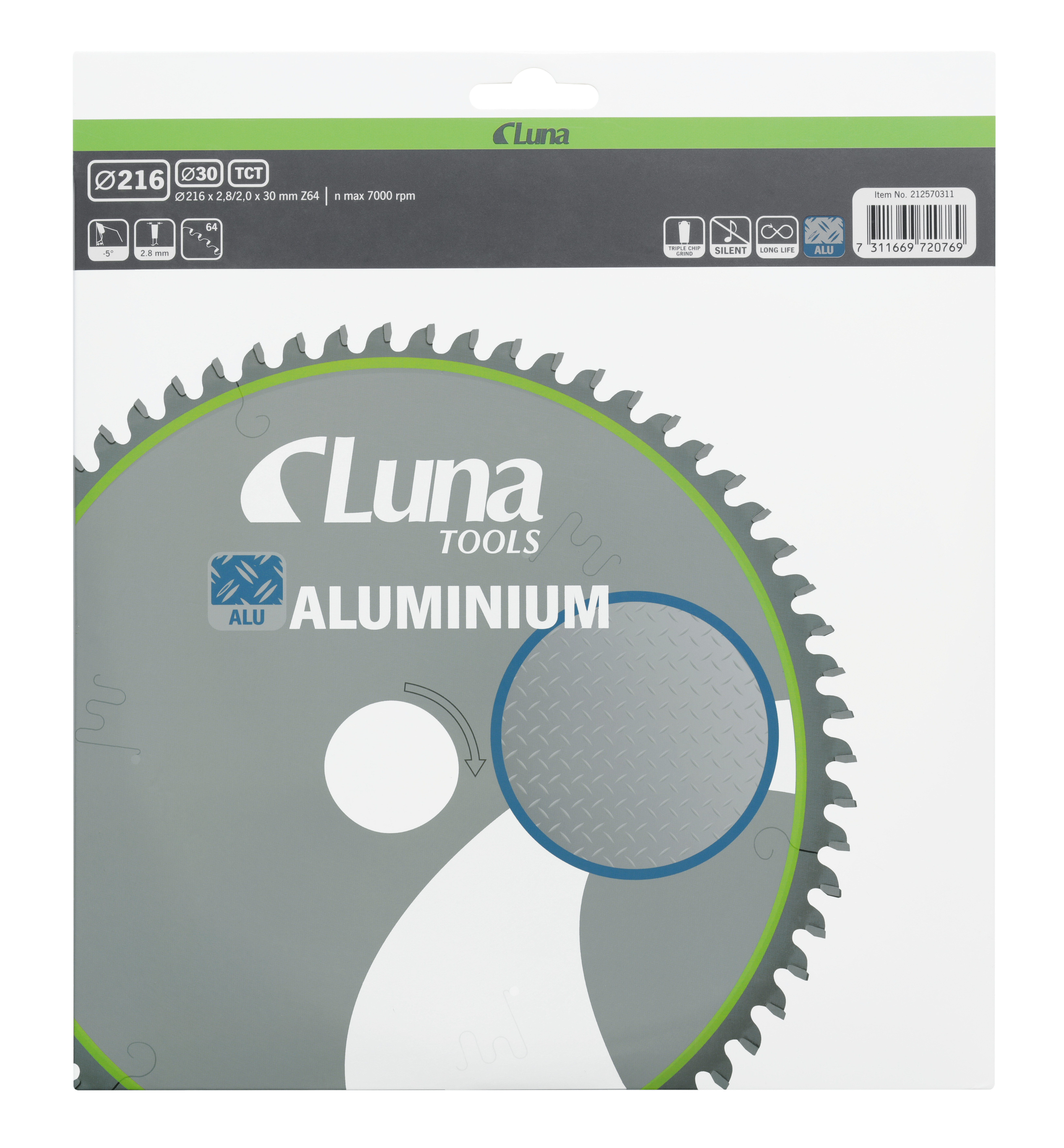Circular saw blade Luna Aluminium