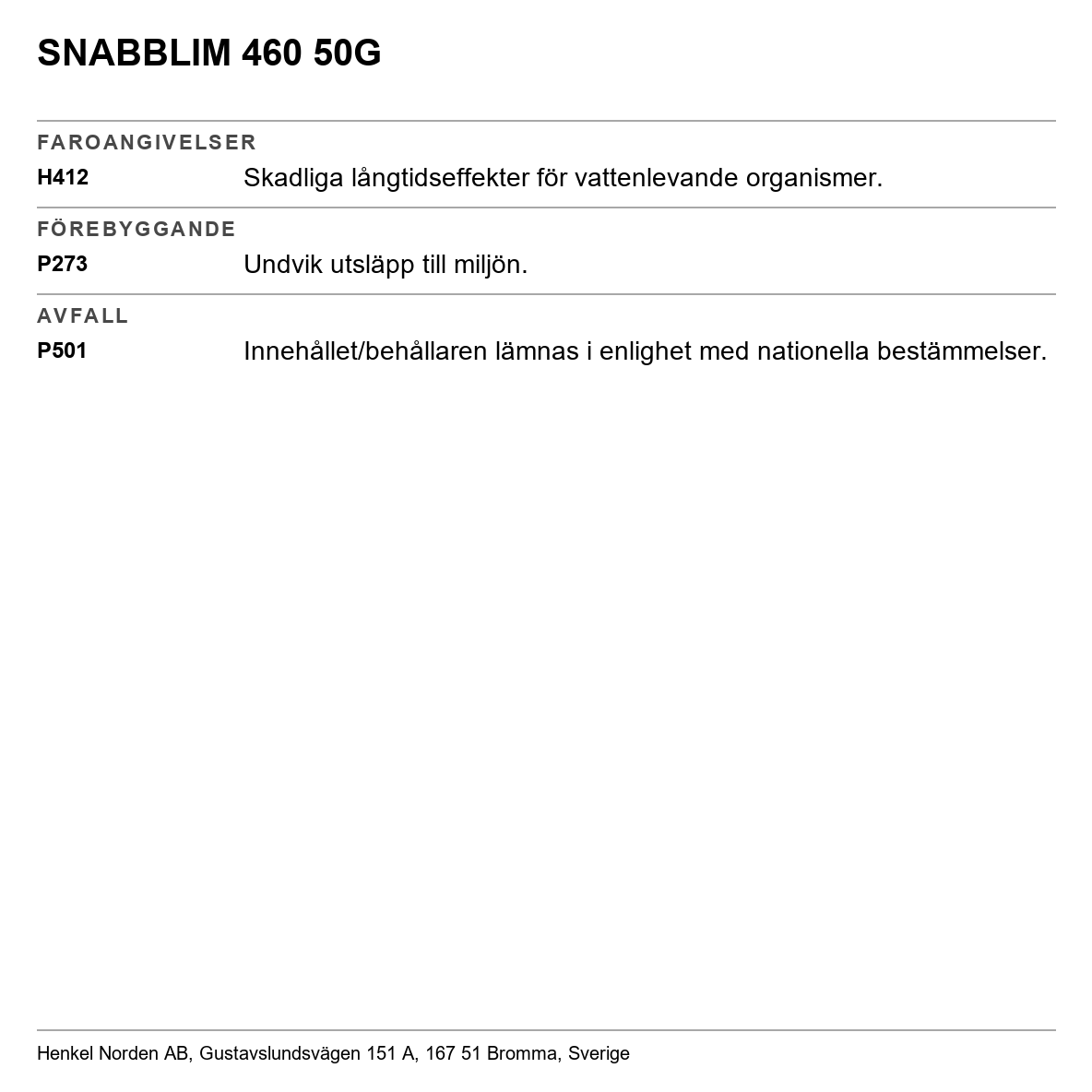 Snabblim luktfri Loctite 460