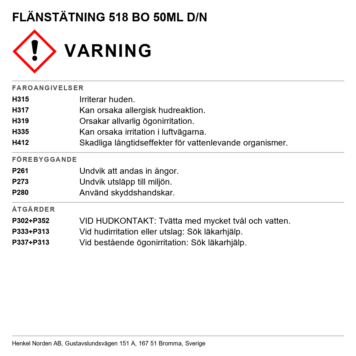 Flänstätning Loctite 518