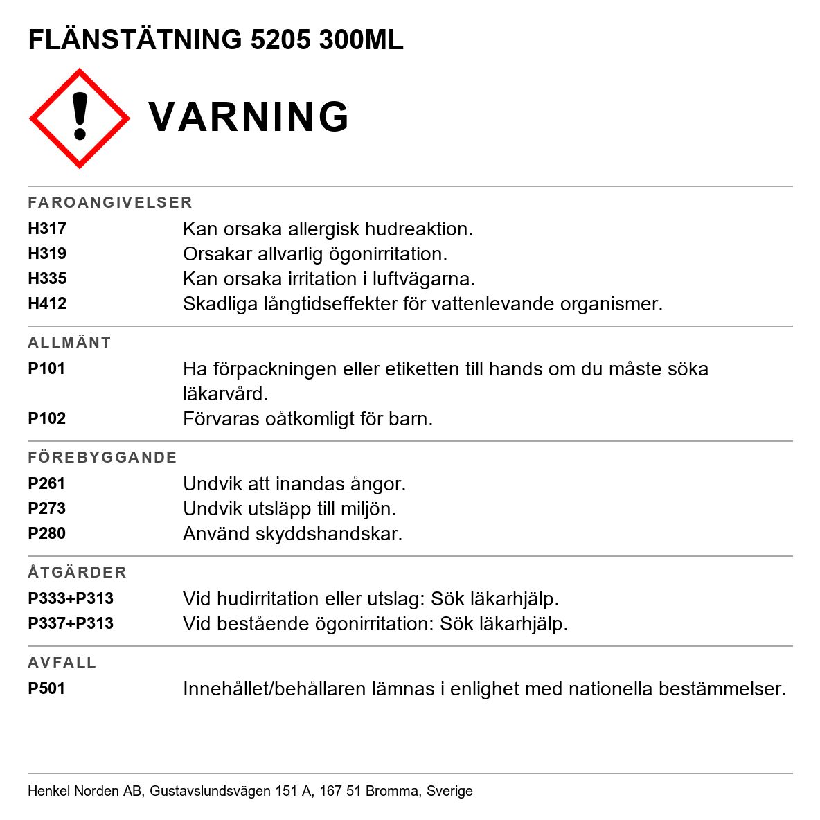 Flänstätning Loctite 5205