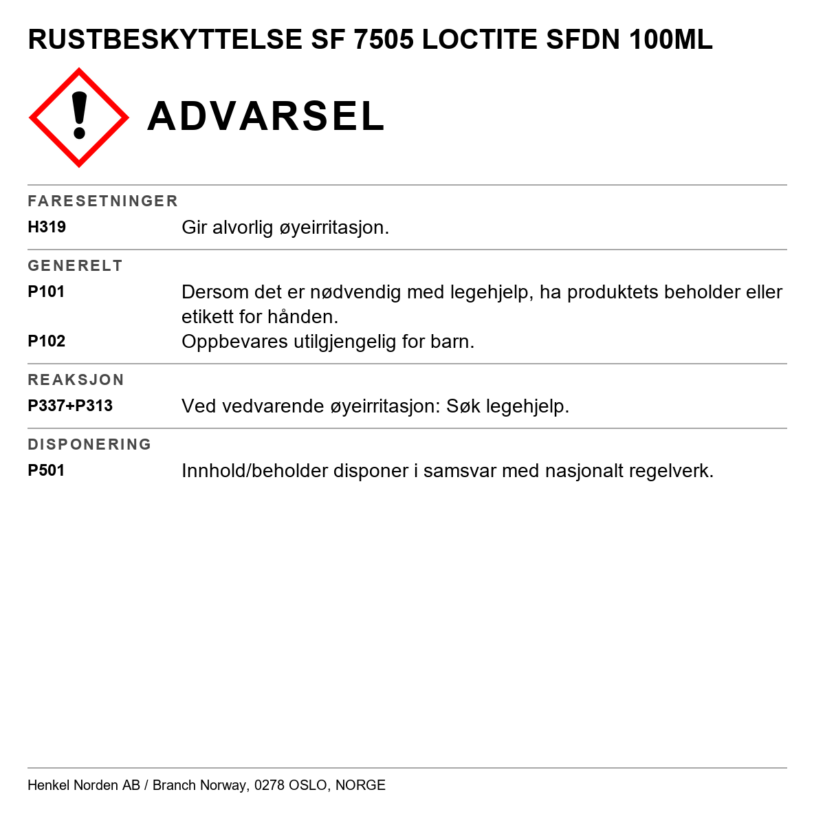 Rustomdanner Loctite SF 7505