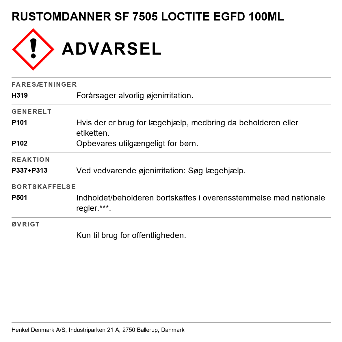 Rustomdanner Loctite SF 7505