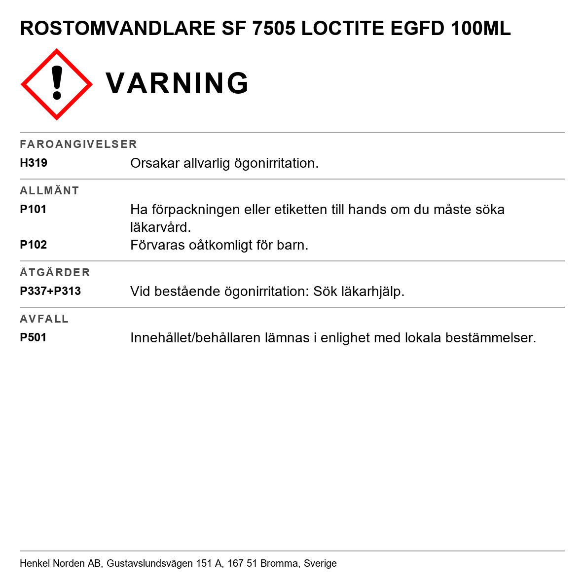 Rostomvandlare Loctite SF 7505