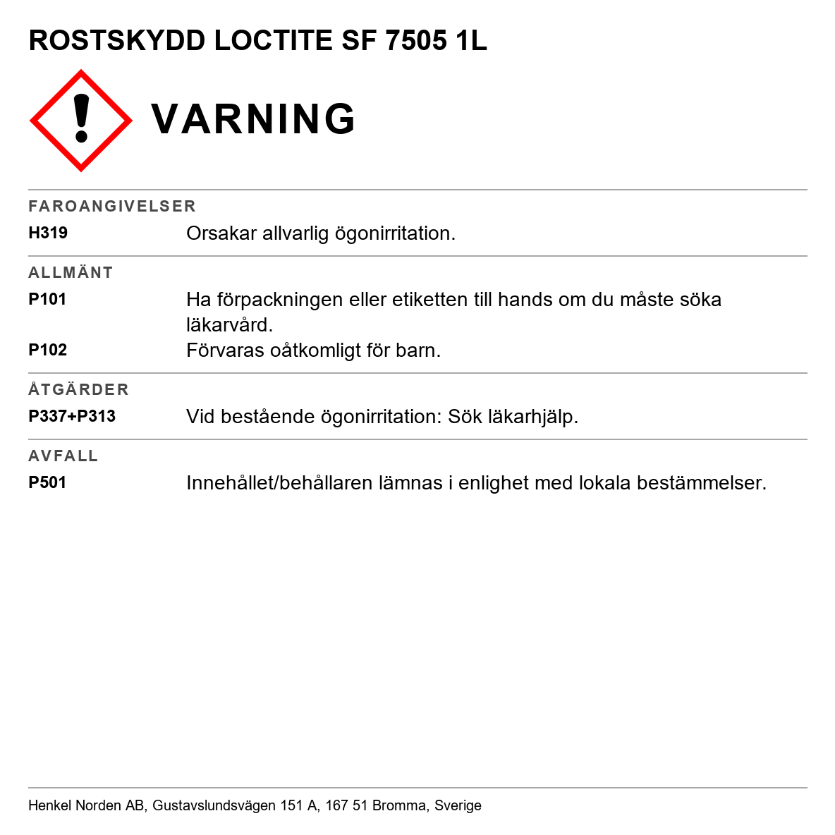 Rostomvandlare Loctite SF 7505