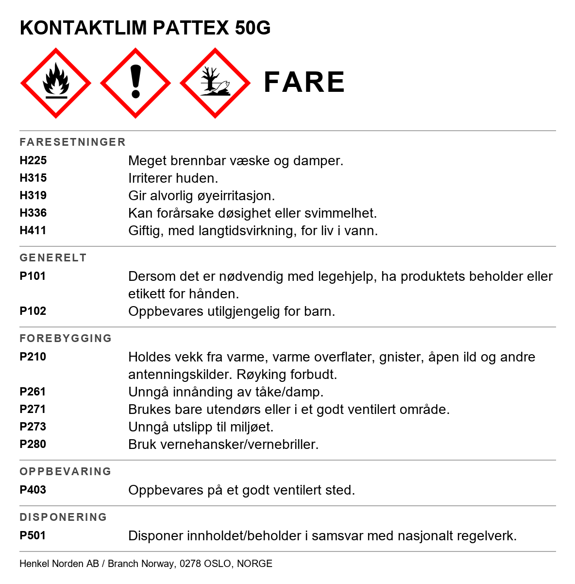 Kontaktlim Pattex