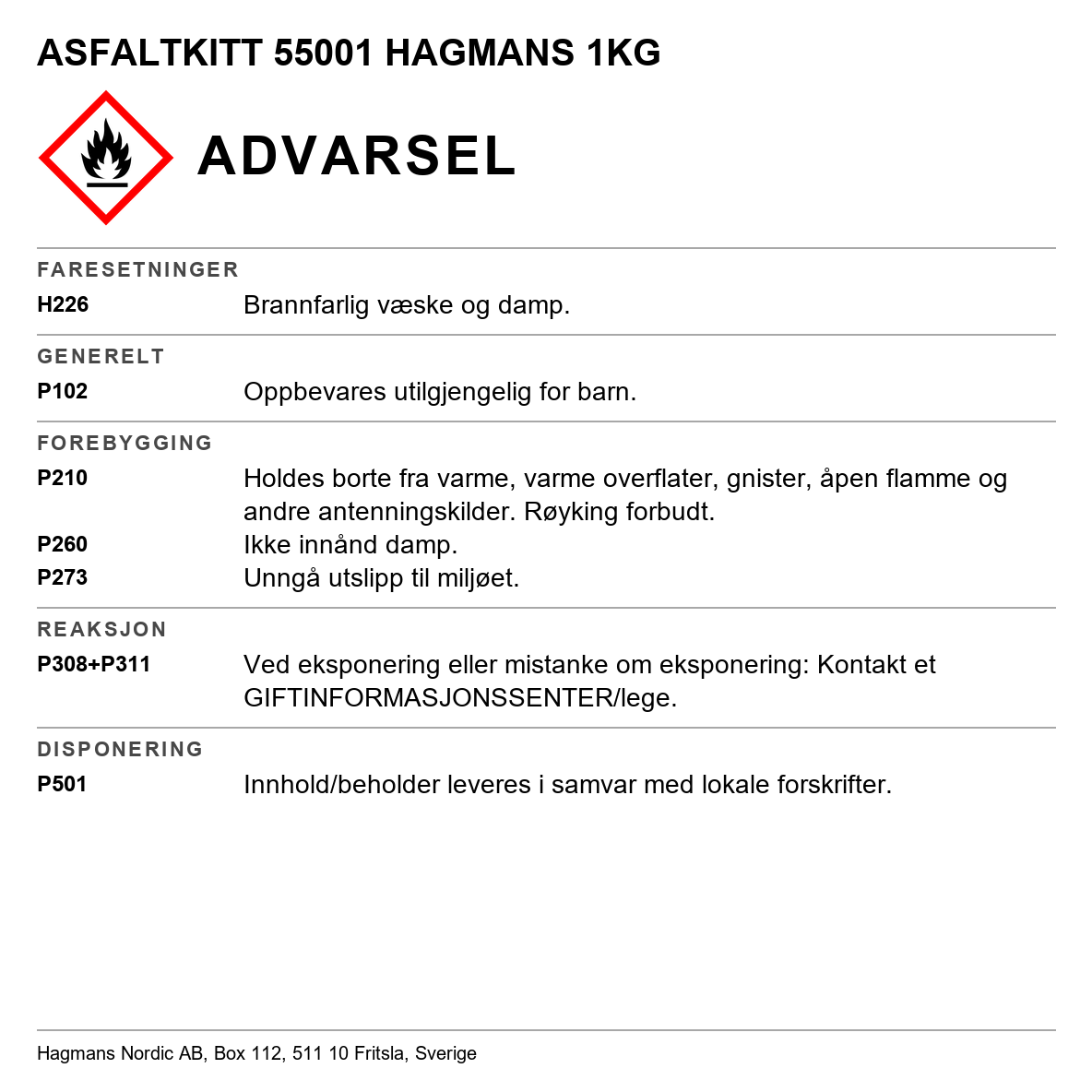 Asfaltkitt Hagmans