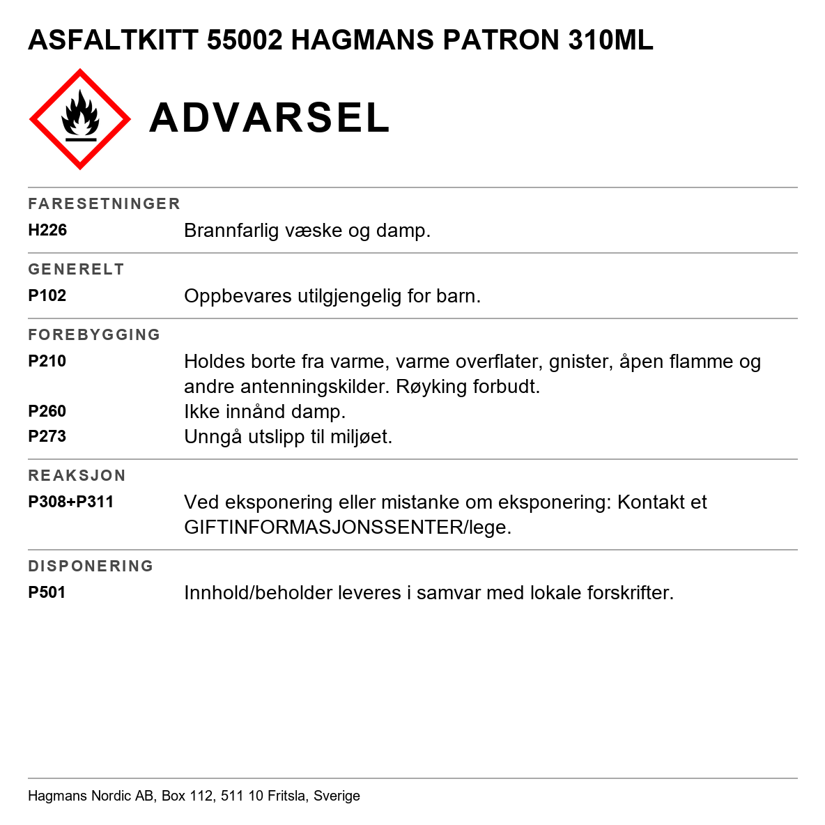 Asfaltkitt Hagmans