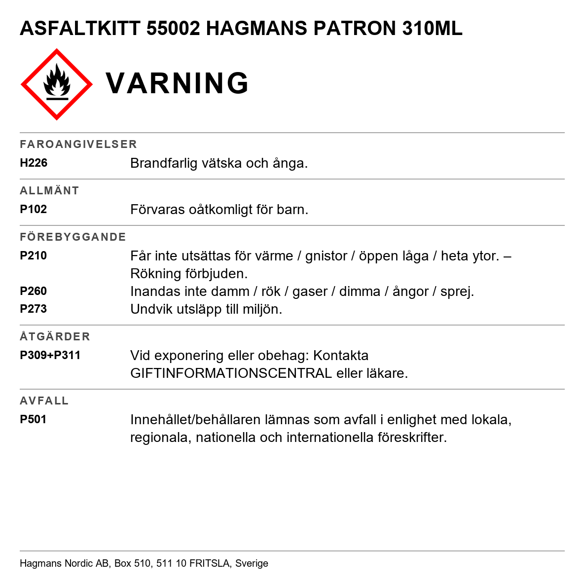 Asfaltkitt Hagmans