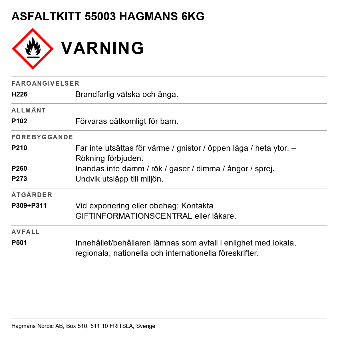 Asfaltkitt Hagmans