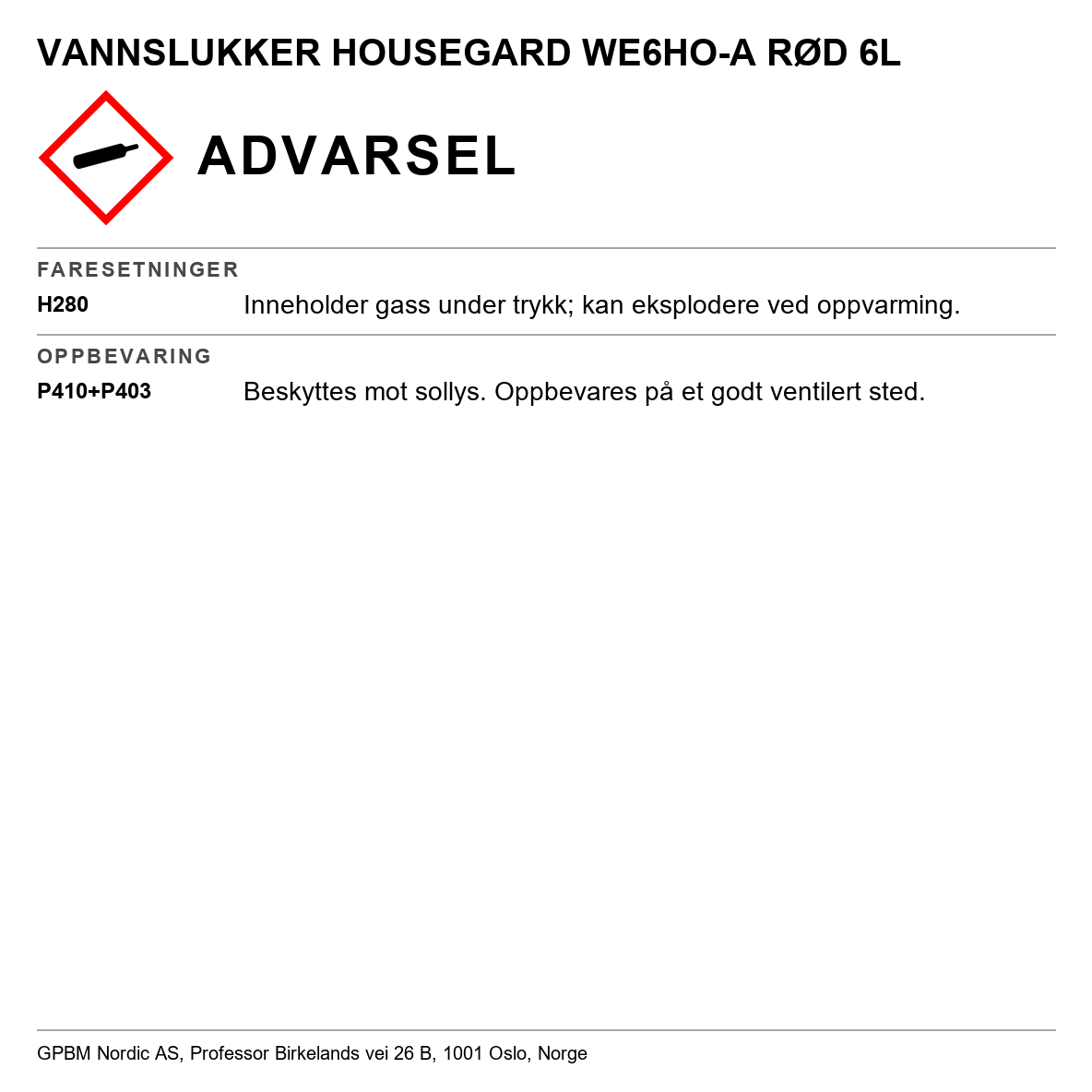 Vannslukker Housegard