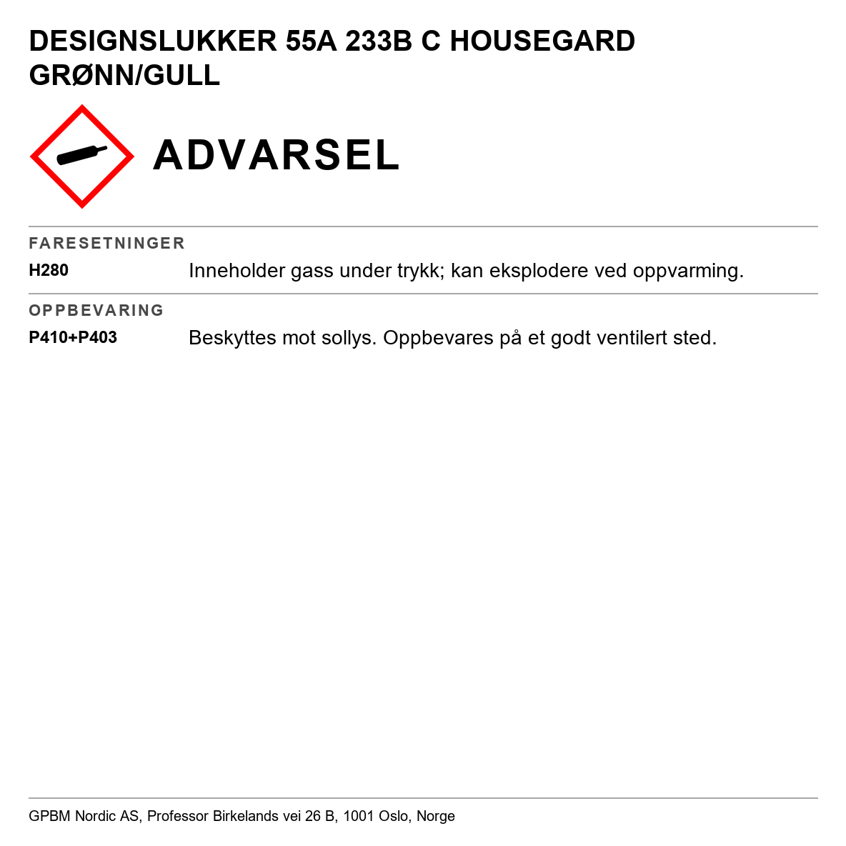 Pulverslukker Housegard 6 kg