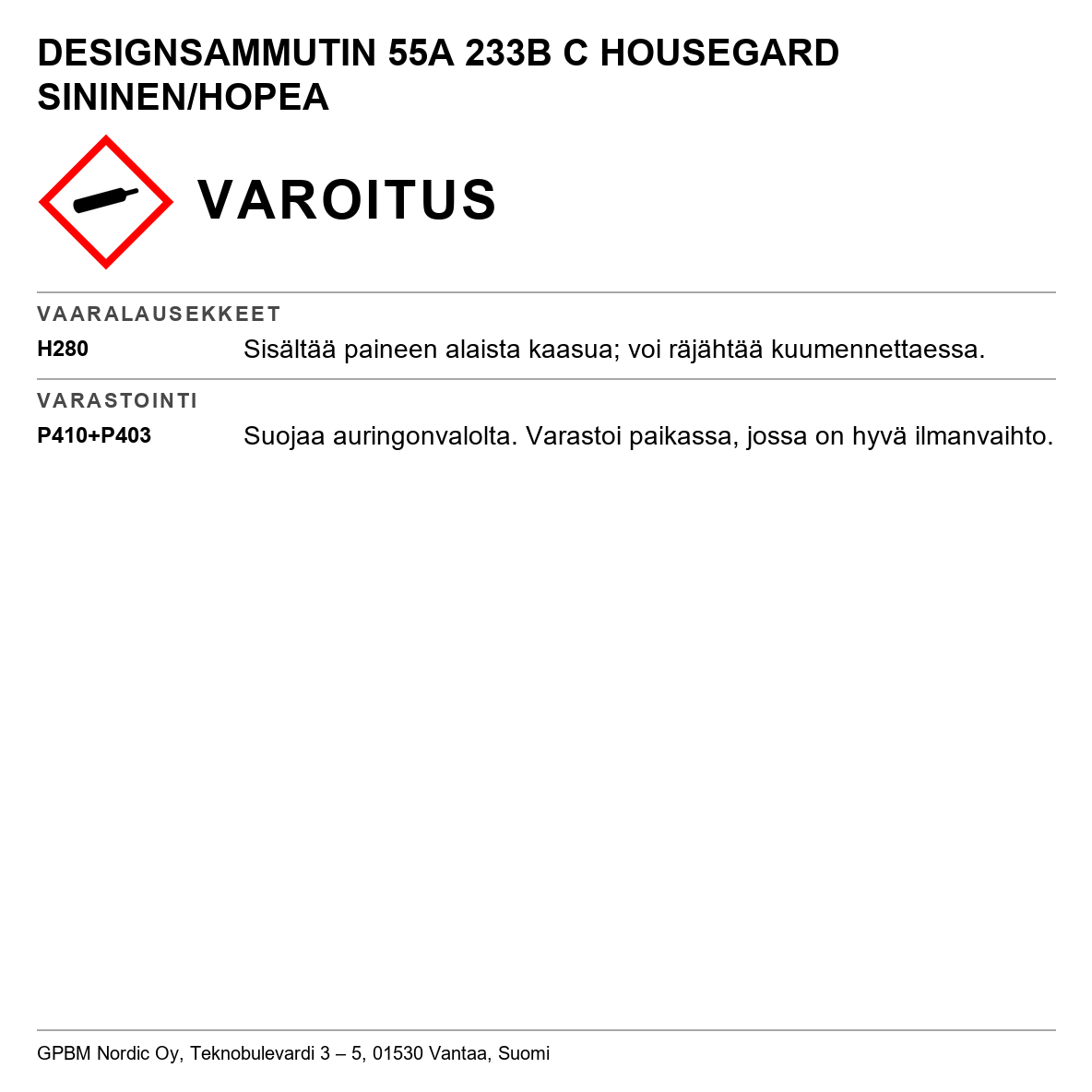 Jauhesammutin Housegard 6 kg