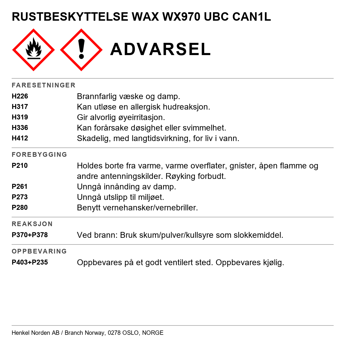 Rustbeskyttelse TEROSON WX 970 UBC