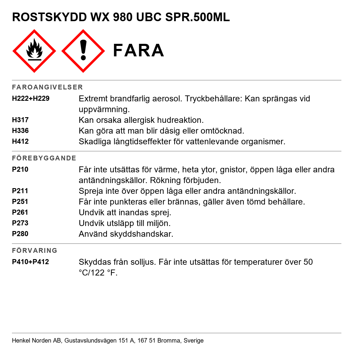 Rostskydd TEROSON WX 980 UBC