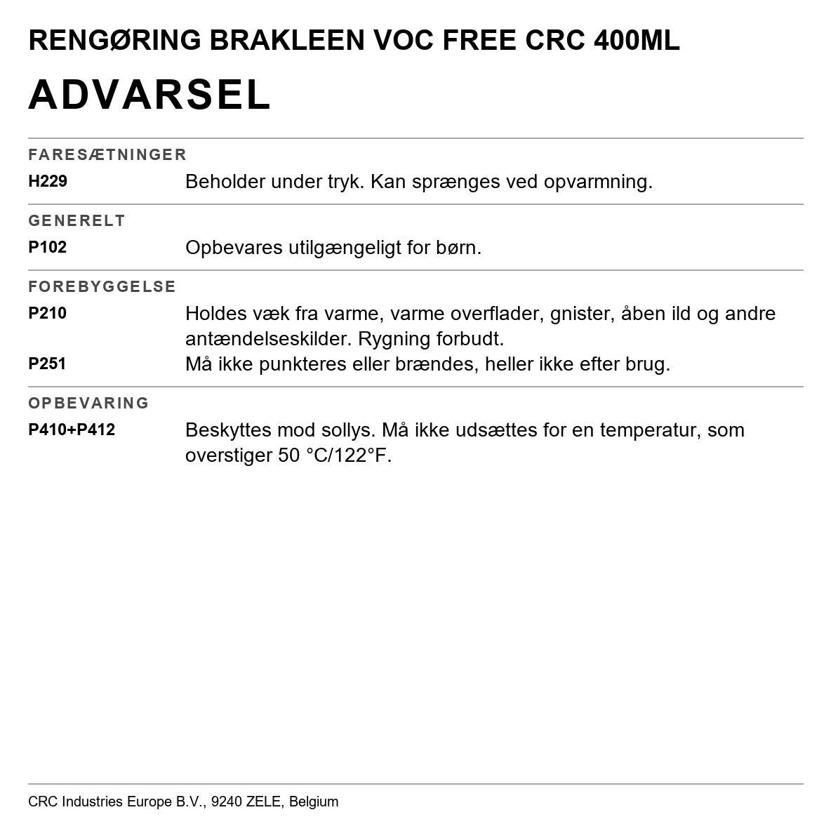 Affedtningsmiddel Brakleen VOC Free