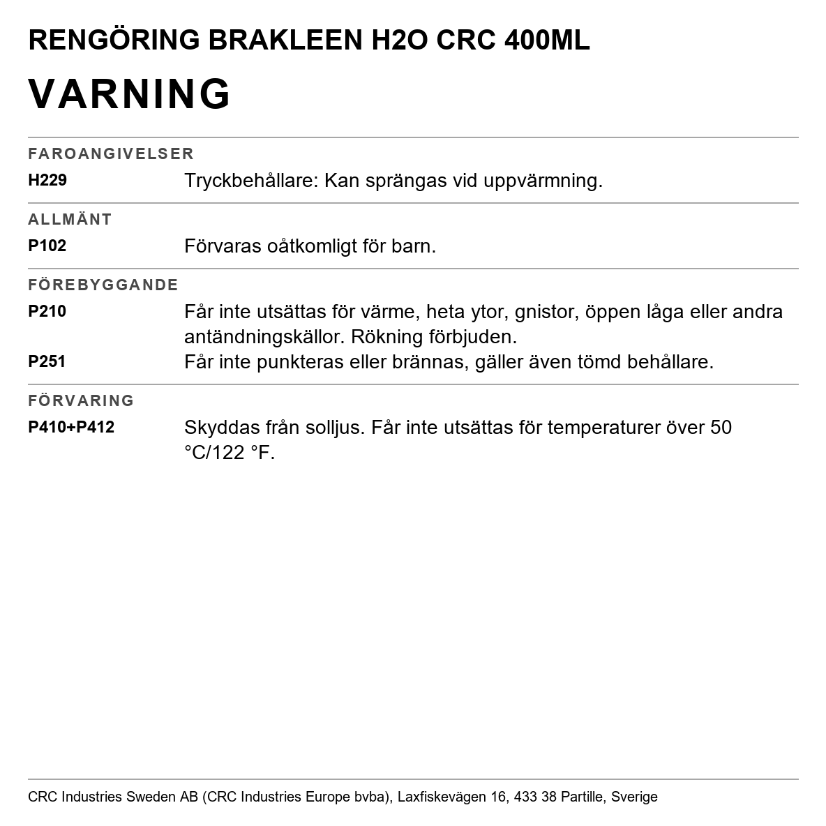 Avfettning Brakleen H2O