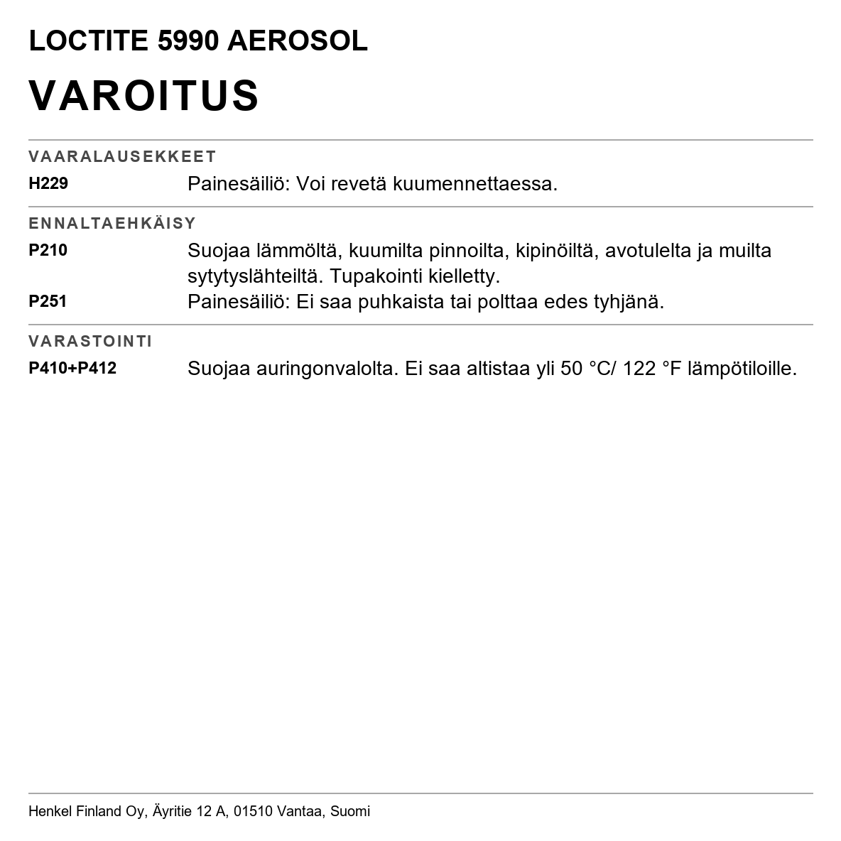Silikonitiiviste Loctite 5990