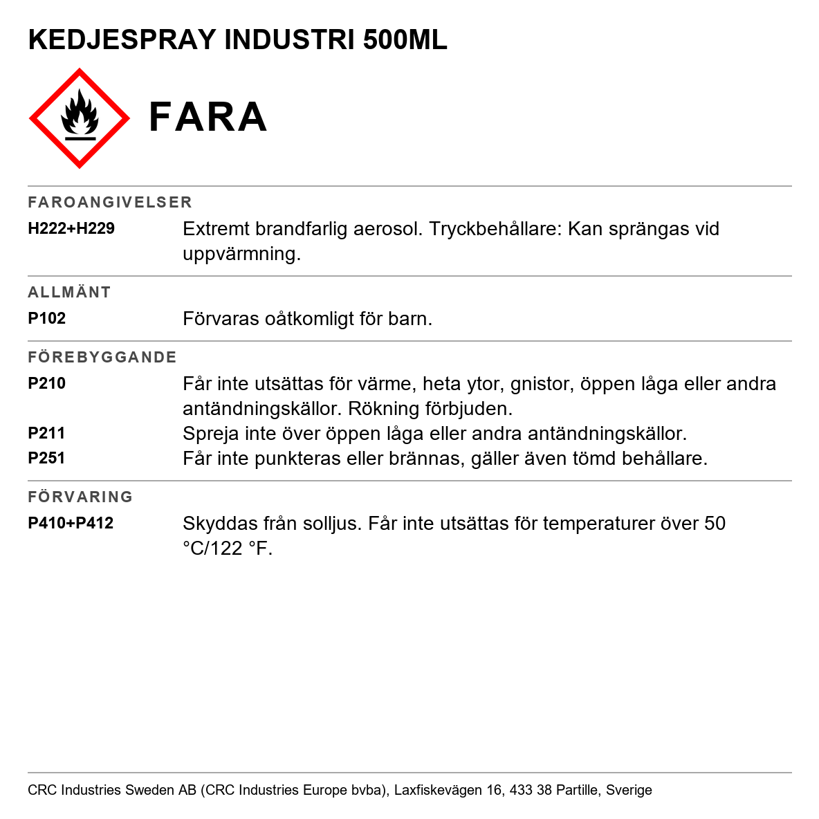 Kedjespray industri 400ml