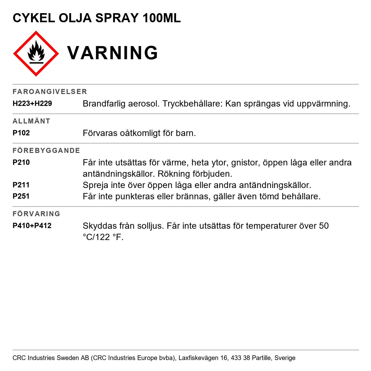 Cykelolja CRC 1090