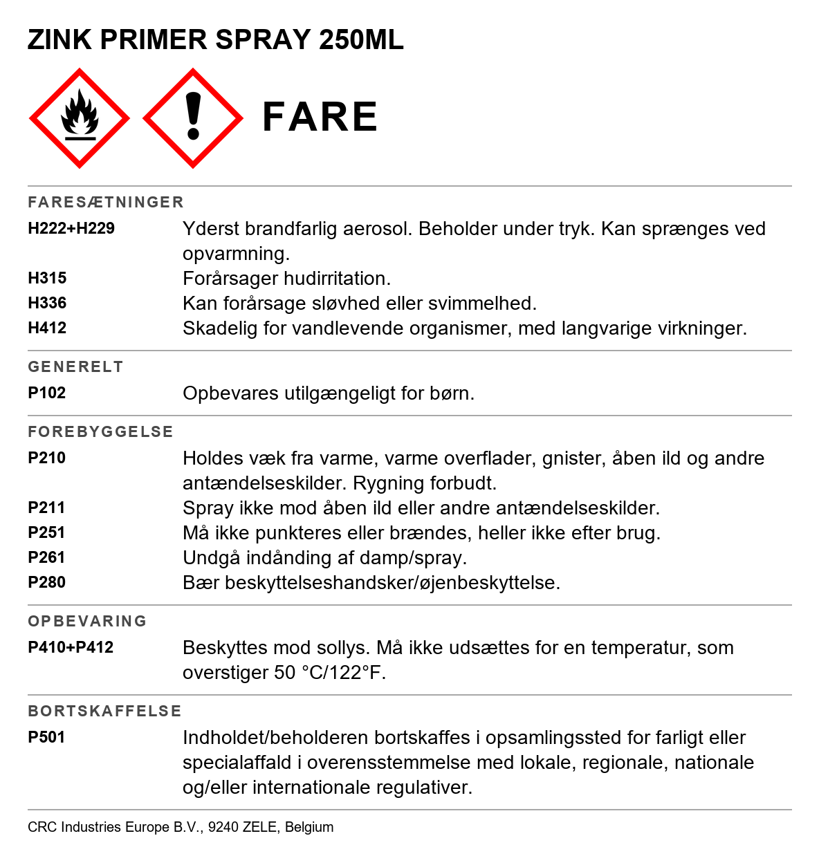 Zink primer spray 250 ml
