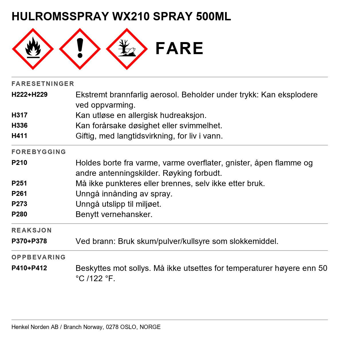 Hulromsspray TEROSON WX 210
